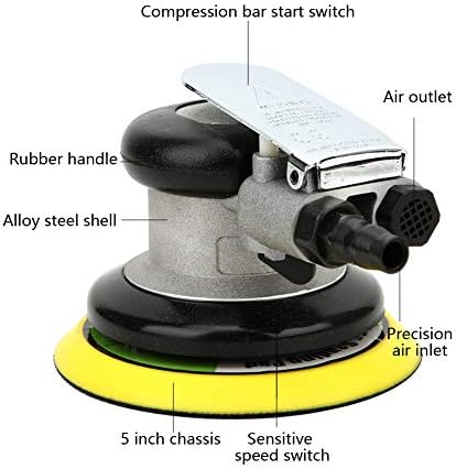 Parlatma Zımpara Makinesi, Pnömatik Parlatıcı Mini Pnömatik Zımpara Havalı Zımpara Makinesi İnce Ayna Parlatma için Taşlama için