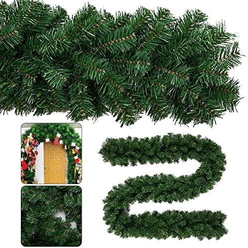 Lucosr Çelenk 2.7 m Yapay Yeşil Çelenk Çelenk Noel Ev Partisi Noel Dekorasyon Çam Ağacı Rattan Asılı Süsleme Çelenk (Renk : 1)
