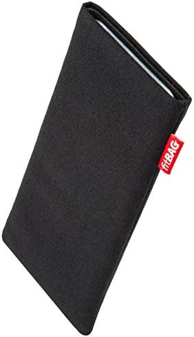 Nokia 3310 2017 için fitBAG Rave Siyah Özel Özel Kılıf. Ekran Temizliği için Entegre Mikrofiber Astarlı İnce Takım Elbise Kumaş
