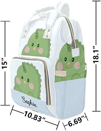 Küçük dinozor kişiselleştirilmiş bebek bezi çantası çok fonksiyonlu sırt çantası bebek bezi çantası seyahat sırt çantası Unisex