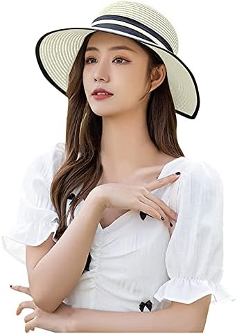 Tantisy Kadın güneş şapkası Trendy Yarım Kenar Örme Örgü Güneşlik Şapka Packable Açık UV Koruma Tatil plaj kovası Şapka