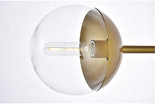 Decovio 12950-BI1 Oyster Bay 51 inç 40 watt Pirinç Zemin Lambası Taşınabilir ışık