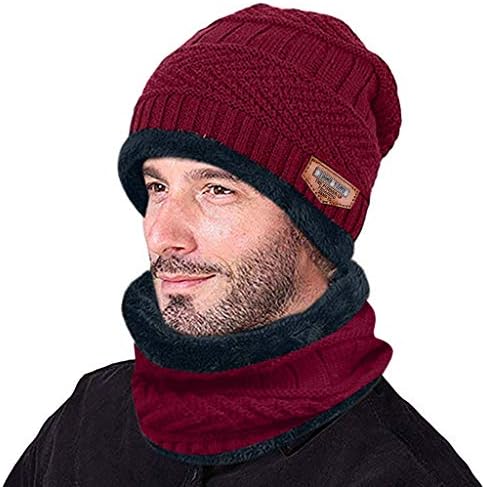 Erkek Kadın Trendy Kış Sıcak Bere Şapka Eşarp Set Saf Renk Kalınlaşmak Bulanık Örgü Kap Şapka Boyun Atkılar İki Parçalı Hediyeler