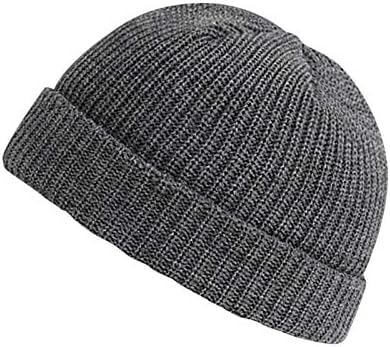 Erkekler Kadınlar için moda şapkaları Güz, Unisex Moda Sıcak Kış Rahat Örme Şapka Düz Renk Tüm Maç Kalın Şapka