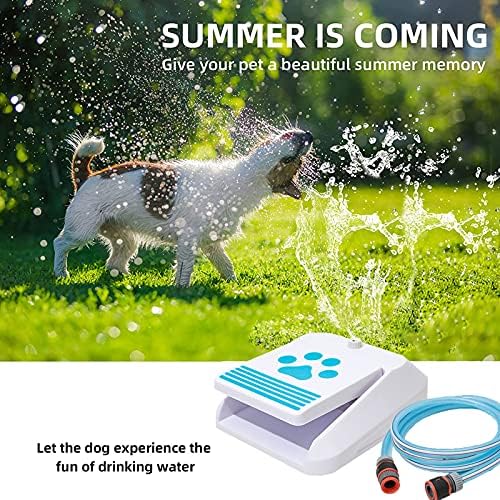 JYOKK Köpek su çeşmesi Aktif Dağıtıcı Yağmurlama için Taze İçme Suyu Ayarlanabilir Basınç Akış Demir + PVC bahçe hortumu için