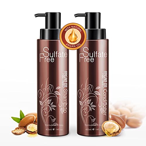 Morrocan Argan Yağı Şampuanı ve Saç Kremi Hasarlı Kuru Kıvırcık Kıvırcık Saçlar için Sülfatsız Organik Saç Şampuanı, Nemlendirici