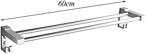 Alüminyum Uzay Kulesi Dikey Kutup Askı Çift Kanca Kolye Banyo Uzunluğu 40 cm/50 cm / 60 cm Asılı Kule (Boyut: 50 cm) -60 cm
