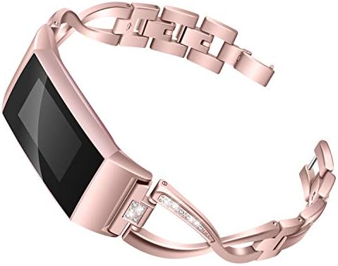 Joyozy Metal Bling Rhinestone Bantları ile Uyumlu Fitbit Şarj 3 & Şarj 3 SE & Fitbit Şarj 4 Smartwatch, Yedek Bilek Aksesuar