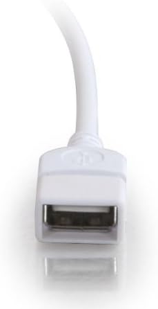 C2G USB Uzun Uzatma Kablosu, USB Kablosu, USB A'dan A'ya Kablo, Beyaz, 6,56 Fit (2 Metre), Gidecek Kablolar 19018