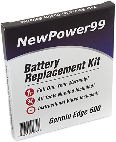 NewPower99 Pil Değiştirme Kiti ile Garmin Kenar 500 için Kurulum Video, Araçları, ve Uzun Ömürlü Pil