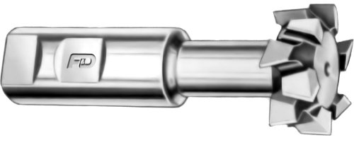 F & D Tool Company 14440-A1348 T-Slot Kesici, Yüksek Hız Çeliği, Düz Şaft, 2 Kesici Çapı, 1.25 Şaft Çapı, 5/16 Genişlik, 1.125