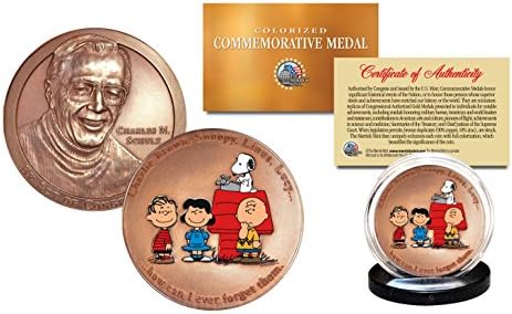 Renklendirilmiş Charles Schulz Hatıra Madalyası Fıstık Sikke Snoopy Charlie Brown