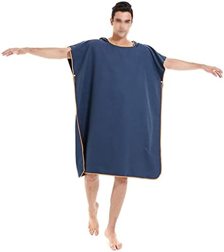 WALNUTA Robe Cloak Kapşonlu Panço Çabuk kuruyan Yüzme Kapşonlu Havlu Plaj Sörf Panço Kompakt Hafif Havlu (Renk: B, Boyut: 110