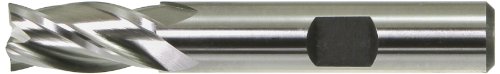 Drillco 6700A Serisi Kobalt Çelik Düzenli Uzunluk Bitirme Merkezi Kesme Ucu Değirmeni, Kaplanmamış (Parlak) Kaplama, 6 Flüt,