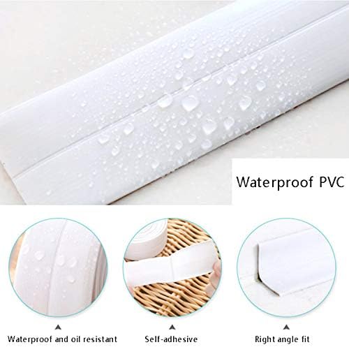 DGZZI Kalafat Şerit 1-1 / 4 x 15 PVC Beyaz Kendinden Yapışkanlı Su Geçirmez Sızdırmazlık Bandı Küvet Banyo Duş Tuvalet Mutfak