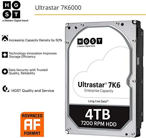HGST Ultrastar 7K6000 / HUS726040ALE610 / 0F23005 / 4 TB 7200 RPM 128 MB Önbellek SATA 6 Gb / s 3.5 İnç | 512E | Ultra Anında