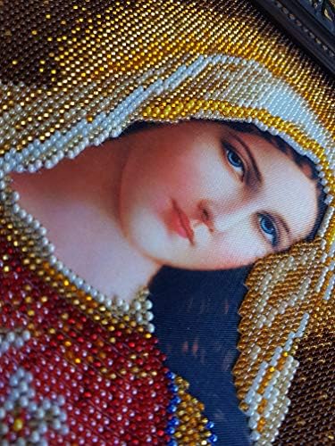 Tertemiz Kalp Mary Boncuklu Nakış DIY kiti Katolik Hediye fikri Meryem Hıristiyan Sanat Our Lady Dini simge Oya xstitch