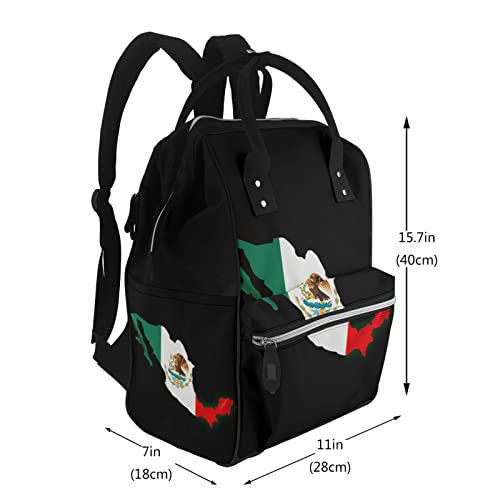 Meksika Bayrağı Bezi Çanta Sırt Çantası, Çok Fonksiyonlu Bebek Çantası, Annelik Nappy Çantalar Seyahat için, Büyük Kapasiteli,