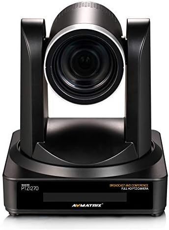 AVMATRİX PTZ1270-5X Full HD PTZ Kamera (5X Optik Zoom) Yayın ve Konferans Uzaktan Kumanda ve Montaj Braketi ile Canlı Akış için