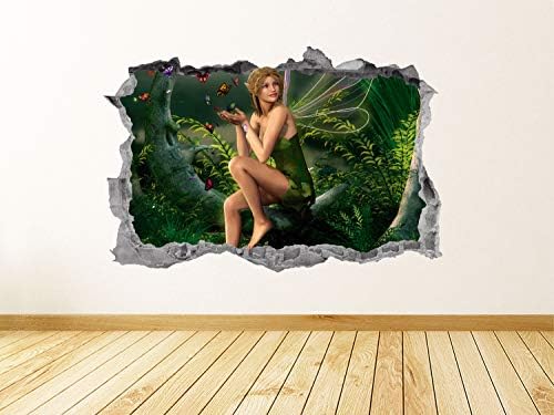 Peri Duvar Çıkartması Sanat Çökerttiğini 3D Grafik Enchanted Orman Duvar Sticker Duvar Posteri Çocuk Odası Dekor Hediye UP394