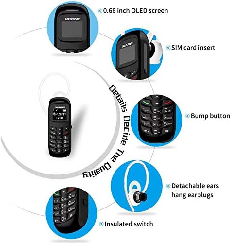 L8Star GTStar BM70 Mini Bluetooth ahize Telefon 0.66 inç Unlocked Mini Cep Telefonu Bluetooth Kulaklık Dialer Tek SIM Kart