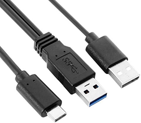 CY Tipi-C USB-C için USB 3.0 Erkek ve USB 2.0 Çift Veri Y Kablosu için Laptop ve Sabit Disk 60 cm