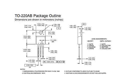 Bridgold 10 adet IRF9540N IRF9540 TO-220 MOSFET Transistör P-Kanal 23 A / 100 V 0.117 ohm, 3-Pin,8.77 mm Y x 10.54 mm L x 4.69