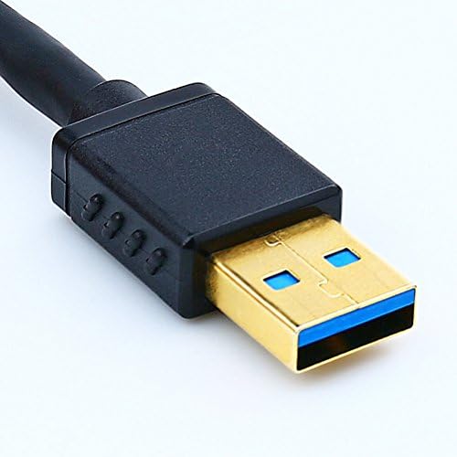 DTECH Altın Kaplama USB 3.0 Uzatma Kablosu 3 Feet Tip A Erkek-Dişi Bağlantı Noktası Kablosu (Siyah, 1 Metre)