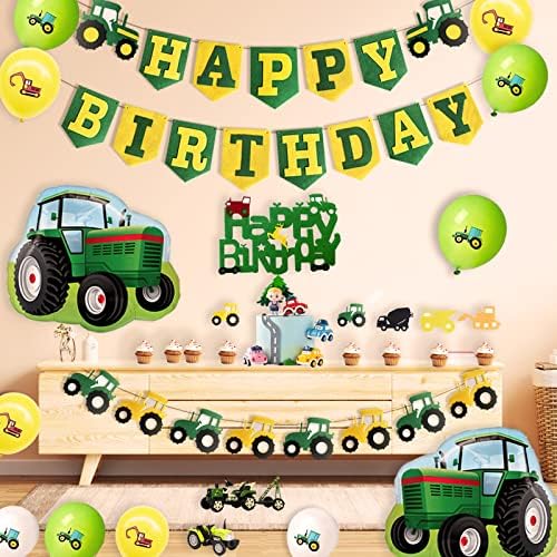 Hombae Traktör Doğum Günü Parti Malzemeleri, Yeşil Traktör Doğum Günü Süslemeleri, Traktör Çiftlik Parti Süslemeleri için Erkek