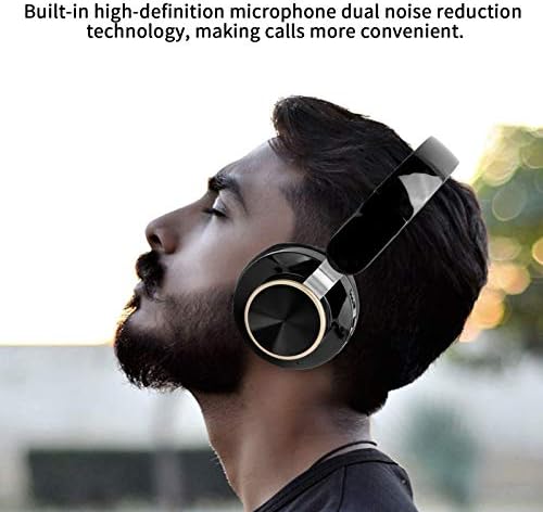 Oyun Kulaklığı, Çift Gürültü Önleyici Mikrofonlu Kulak Üstü Kablosuz Kulaklıklar, Bluetooth 5.0 HiFi Katlanabilir Teleskopik