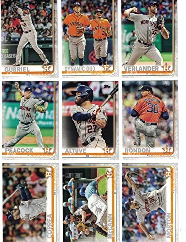 Houston Astros / Komple 2019 Topps (Seri 1 ve 2) Beyzbol Takımı Seti! (29 Kart) Bir Bonus Jose Altuve Kartı içerir!