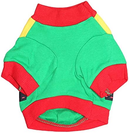 Asdf586ıo Köpek Aksesuarları, Noel Pet Yavru Köpek Kedi T-Shirt Giyim Yelek Santa Kostüm Ceket Giyim-Yeşil L