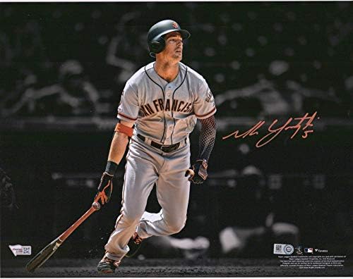 Mike Yastrzemski San Francisco Giants İmzalı 11 x 14 Spot Fotoğraf-İmzalı MLB Fotoğrafları