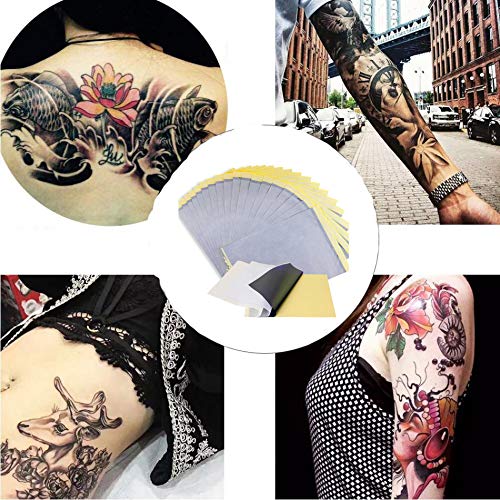 Jconly Dövme Transfer Kağıdı, 25 adet Dövme Şablonlar Kağıt Dövme Sanatçıları için Profesyonel Dövme Şablon Transfer Kağıdı,