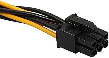 Video Grafik Kartı için 6 Pinli PCI-E'ye 15 Pinli Çift SATA Güç Splitter Kablosu (4 adet)