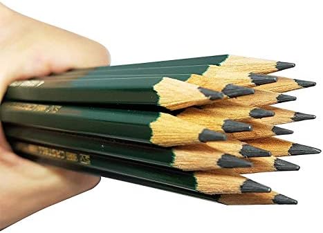 Faber-Castell Kalemler, Castell 9000 Sanatçı grafit kalemler, 4B siyah kurşun Kalem çizim için, kroki, gölgeleme-kutusu 12
