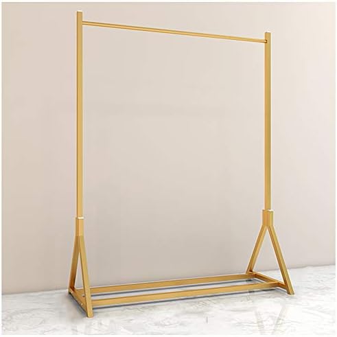 Serbest Duran Ağır Hizmet Tipi Giysi Rafı Demir Moda Dayanıklı/Altın / 150 × 37×130cm