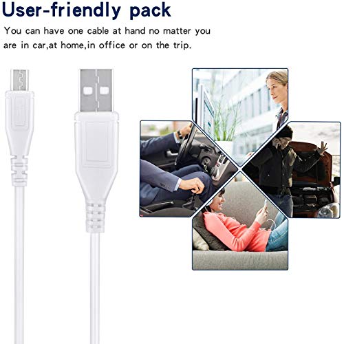 SapplySource 5ft Beyaz mikro USB Data Sync PC / şarj kablosu Şarj Güç Kablosu için Golf Buddy Ses DSC-GB700 GolfBuddy GPS Çaldı