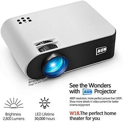 CuiXiangUK Projektör Mini, 45000 Saat LED Lamba Ömrü 1080 p Desteklenen Telefon Bilgisayar Dizüstü USB ile Uyumlu, Açık Ev Sineması