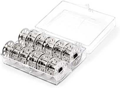 Dritz 939 Bobinler, Sınıf 15, Metal, Yeniden Kullanılabilir Saklama Kutusu içerir, (12-Sayım), Gümüş