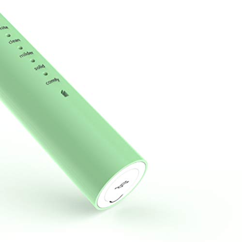 EXCEART 1 Set Elektrikli Diş Fırçası USB Şarj Edilebilir Diş Fırçası 2 Fırça Kafaları Ultrasonik 5 Modları Titreşim Diş Fırçası