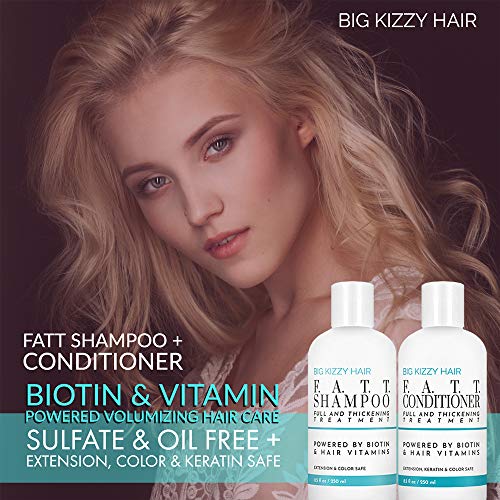 Big Kizzy F. A. T. T. Uzatma, Saç Rengi ve Keratin Tedavileri için Biyotin Kremi-Daha Kalın Dolgun Saçlar