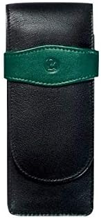 Pelikan Deri Üçlü Kalem Kılıfı, Siyah/Yeşil (924092)