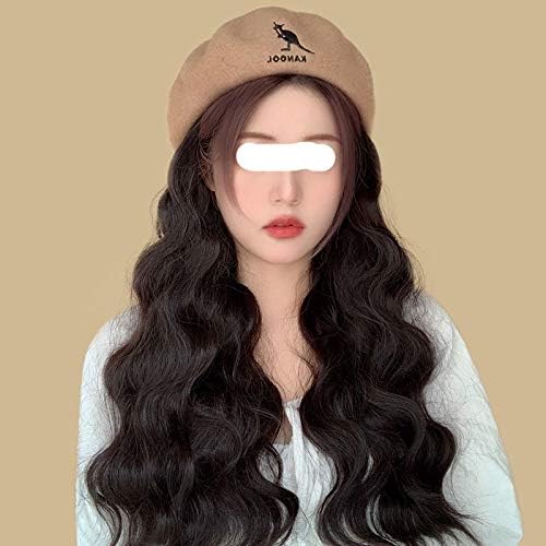 GYZX Şapka ıle Saç Peruk Uzatma Sentetik Mısır Saç Yüksek At Kuyruğu Uzun Kıvırcık Saç Baş Aksesuarı Kabarık Peruk Kadınlar ıçin