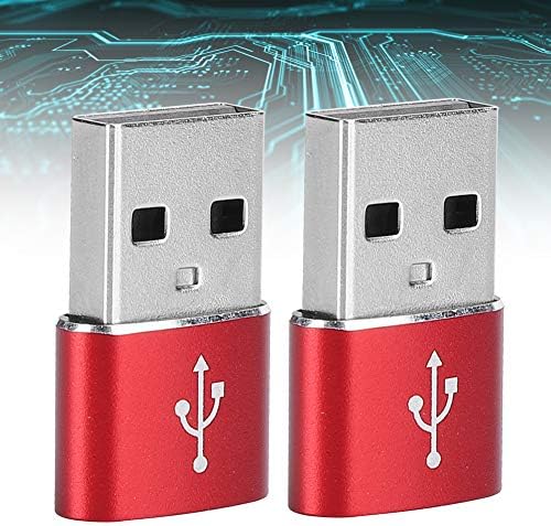 Kompakt Yapı USB Adaptörü, Taşıması Kolay Tip-C Adaptörü, Şarj senkronizasyonu veya Veri İletimi için OTG Uyumlu (kırmızı)