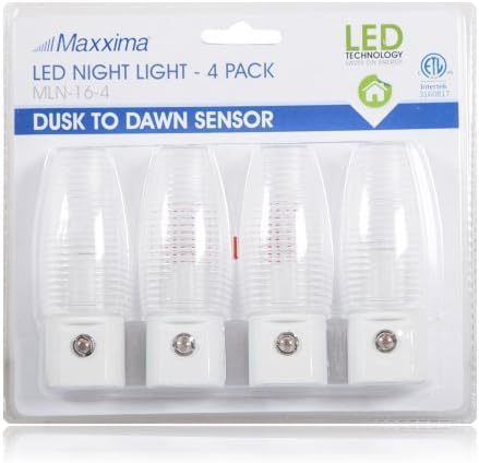 Maxxima MLN-16 Otomatik Alacakaranlıktan Şafağa Sensörlü LED Fişli Gece Lambası, 5 Lümen (4'lü paket)