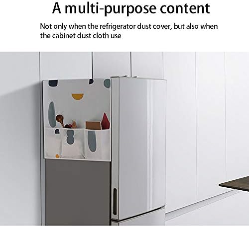 Buzdolabı Toz Kapağı, PEVA Su Geçirmez Asılı Bez Saklama Çantası Çamaşır Makinesi Kapak Havlu 2 ADET