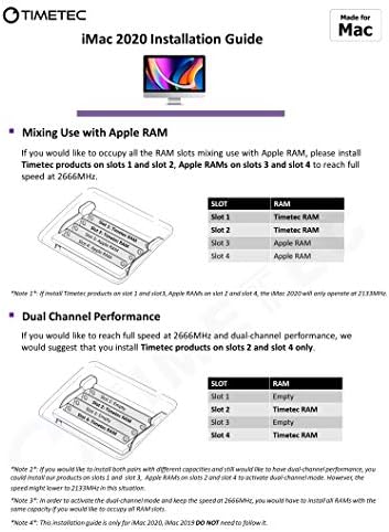 Tımetec 32 GB KİTİ (2x16 Gb) Apple için Uyumlu DDR4 2666 MHz / 2667 MHz için Orta 2020 iMac (20,1 / 20,2) / Orta 2019 iMac (19,1)