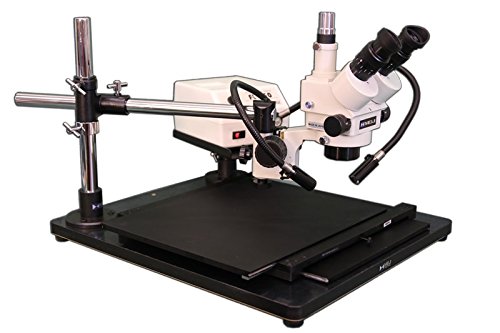 Meiji Techno America SMD-5TR Trinoküler Zoom, 7 x-45 x Stereo Mikroskop Paketi, Yüzeye Monte Cihaz İncelemesi için bir Bom Standında