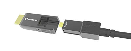 ADTECHNO 18 Gbps 4 K HDMI Zırhlı Fiber Kablo 10 m (32.8 ft) Çift Mikro HDMI ve Standart HDMI Konnektörü ile